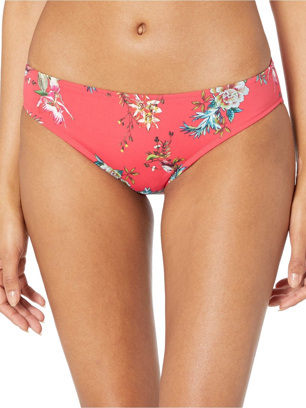 Johnny was Red Floral Printed Bikini Bottoms size xs